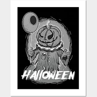 Halloween Pumpkin Scarecrow Posters and Art